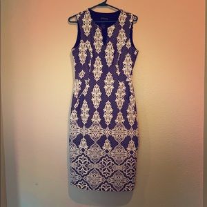 Patterned Sheath dress below the knee